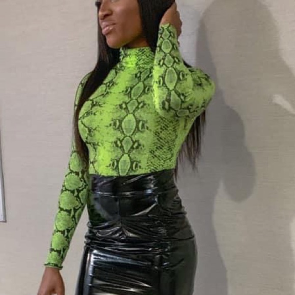 Snakeskin leotard